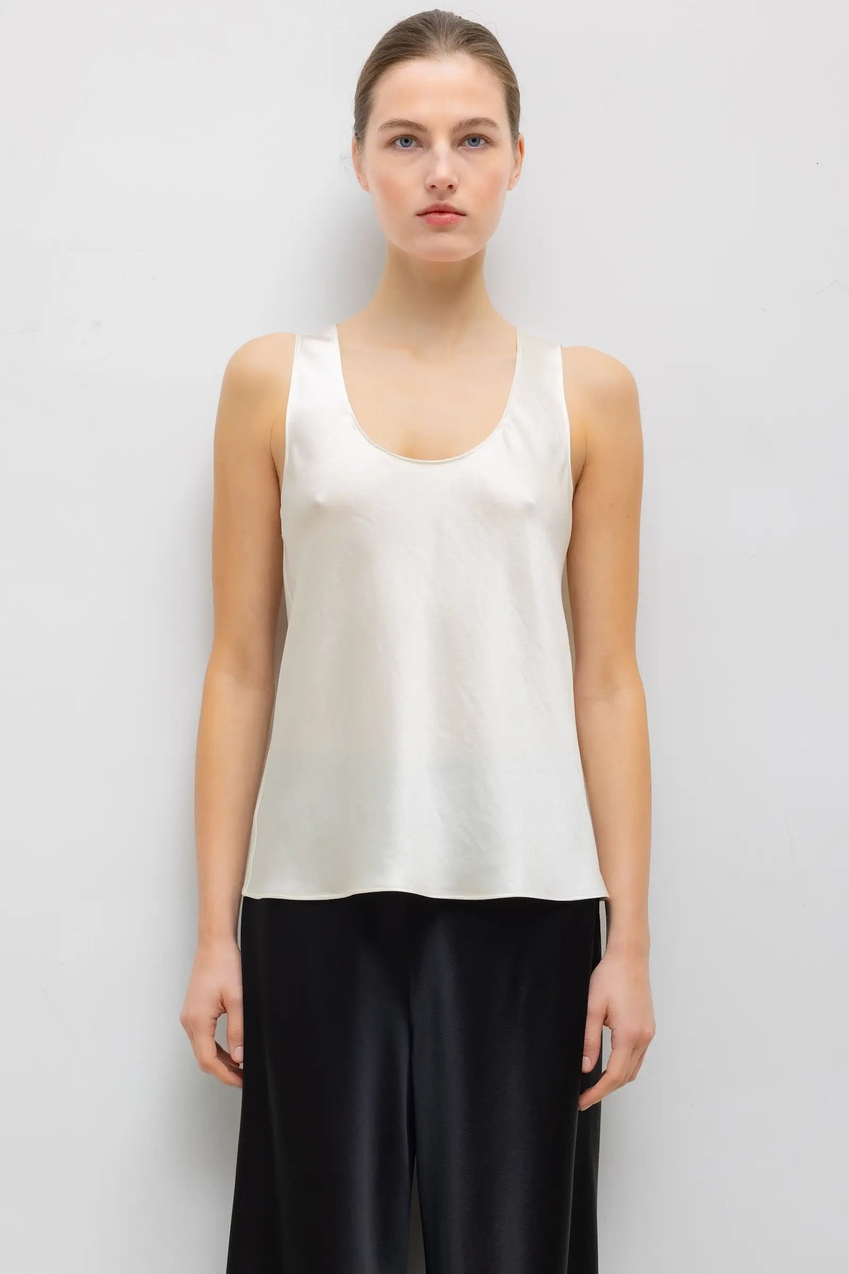 Barb Bias Tank - Creme - Image 1