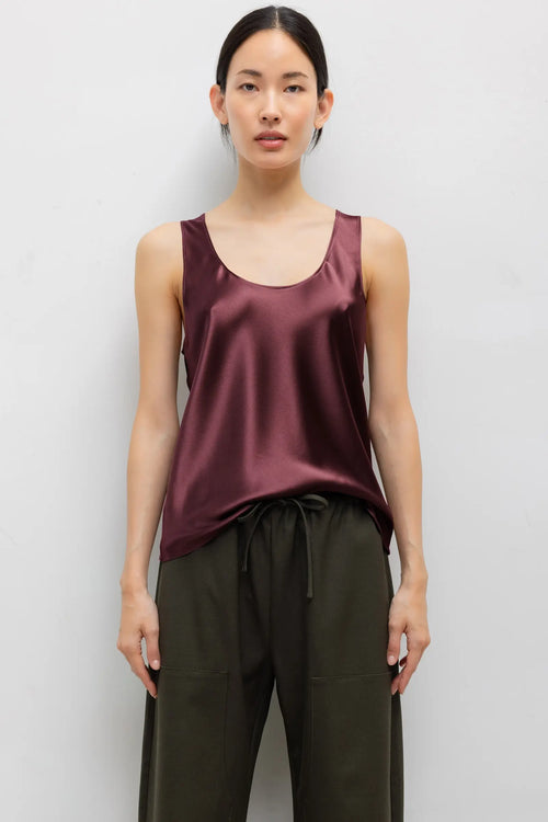 Barb Bias Tank - Malbec - Image 1