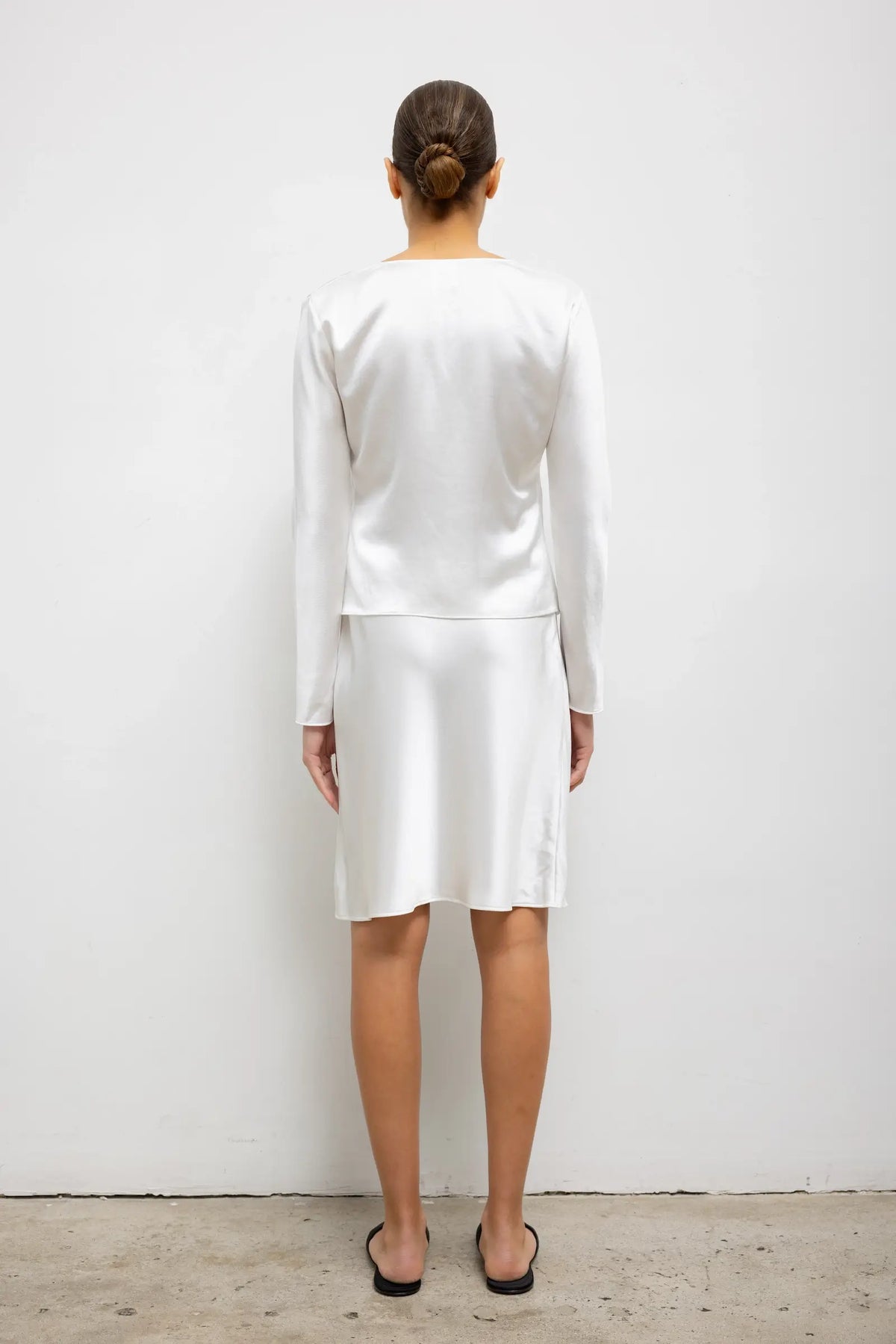 Barb Button Long Sleeve Top - Optic White - Image 7