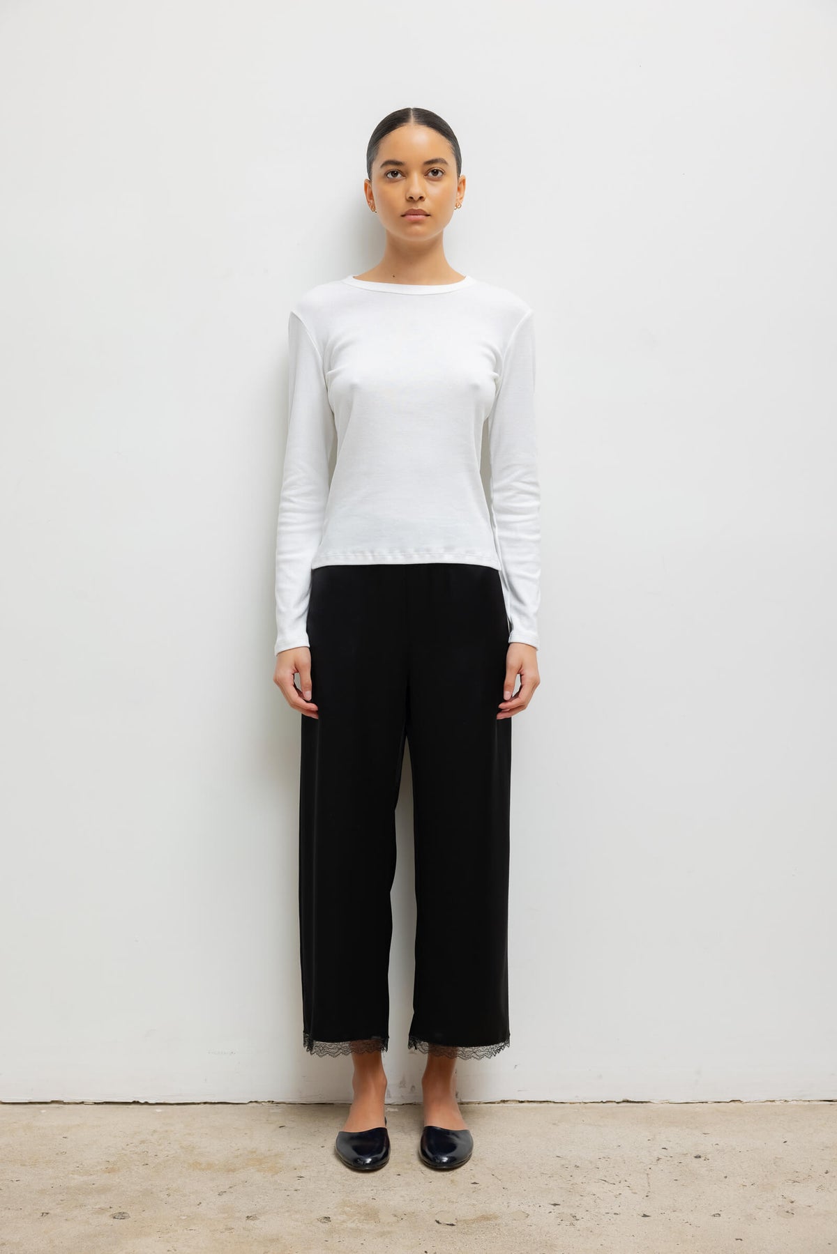 Barb Lace Crop Pant - Black - Image 1
