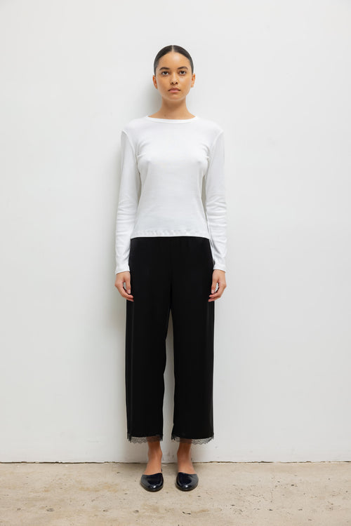 Barb Lace Crop Pant - Black - Image 1