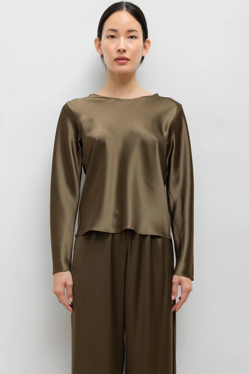 Barb Long Sleeve Crew - Olive - Image 1