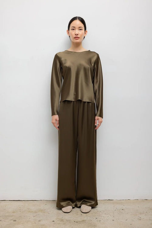 Barb Long Sleeve Crew - Olive - Image 3