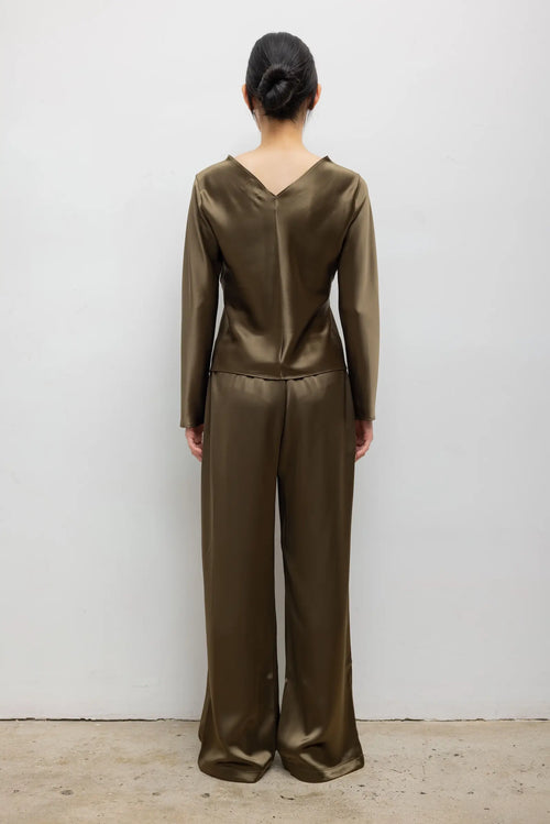 Barb Long Sleeve Crew - Olive - Image 7