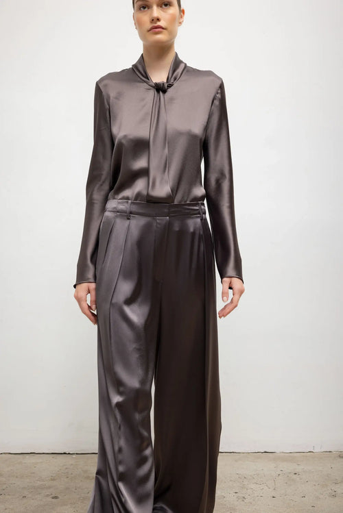 Pre-Order: Barb Pleated Trouser - Gunmetal - Image 4
