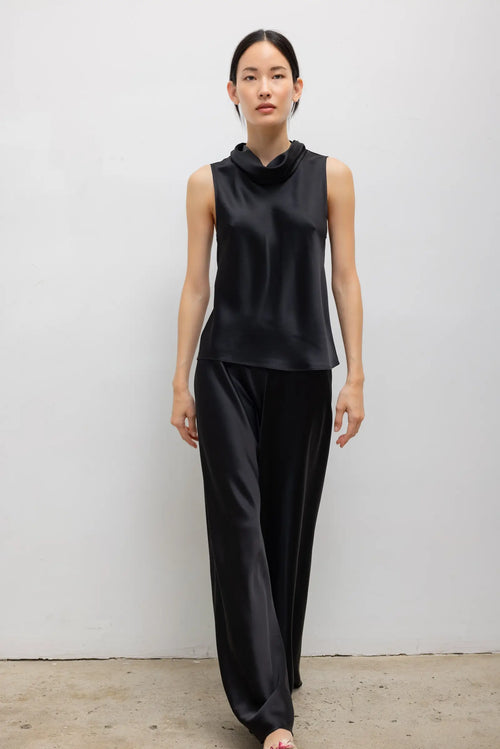 Barb Sleeveless Cowl Neck - Black - Image 4