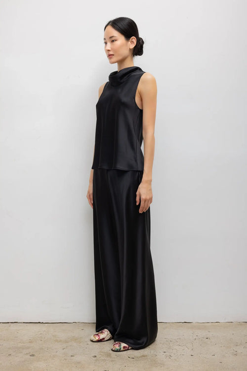 Barb Sleeveless Cowl Neck - Black - Image 6