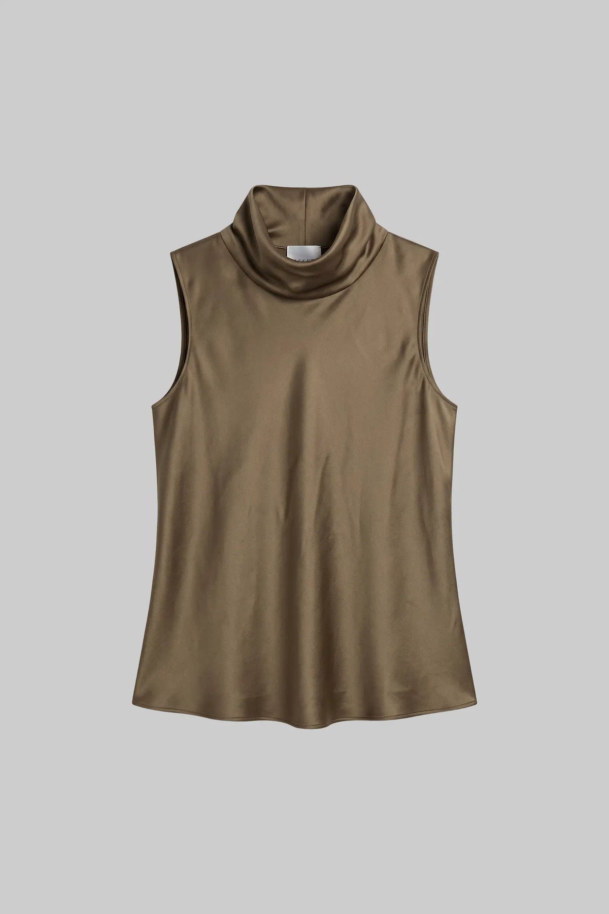 Barb Sleeveless Cowl Neck - Olive - Image 2