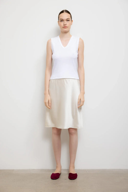 Barb Slip Skirt - Creme - Image 1