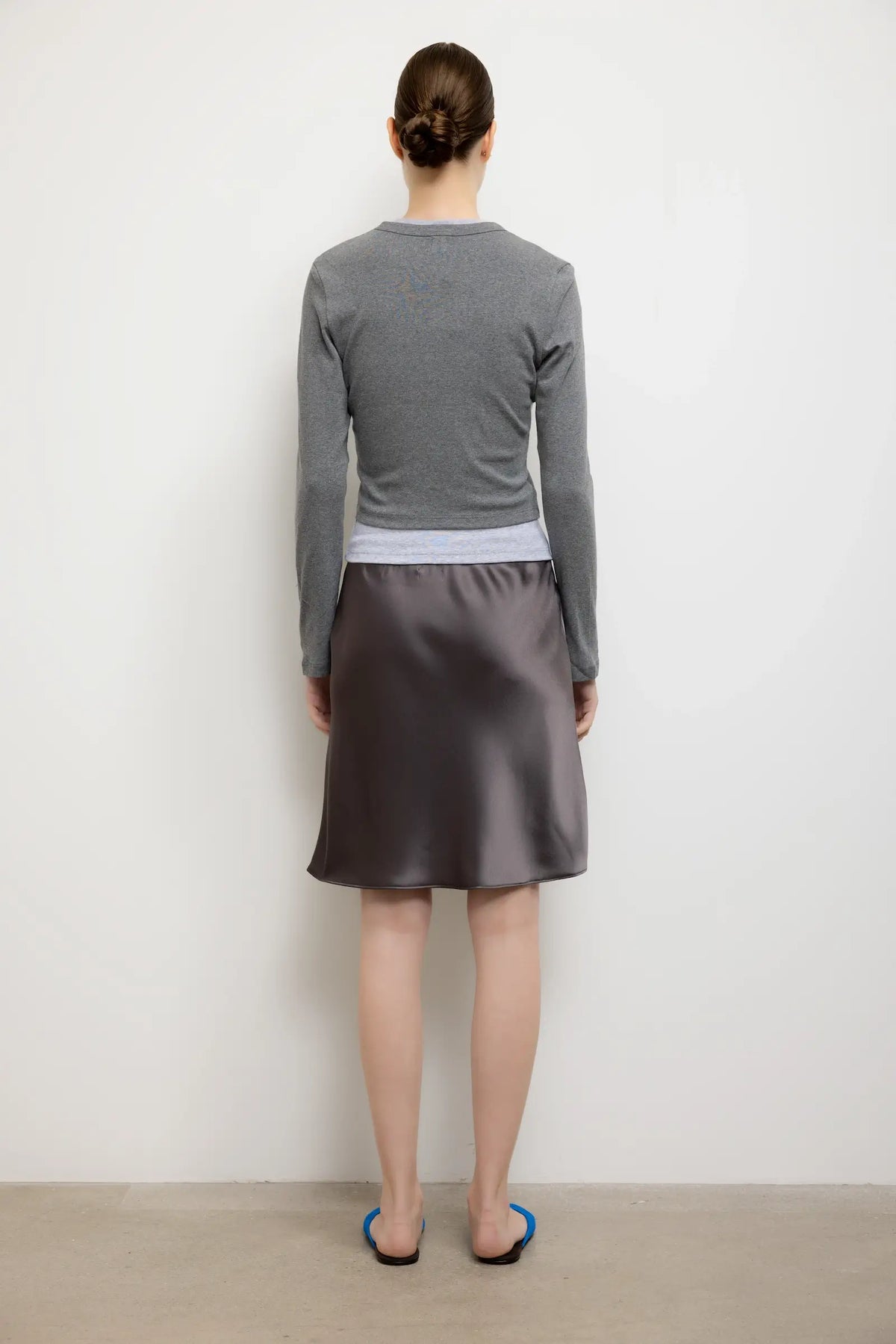 Barb Slip Skirt - Gunmetal - Image 5