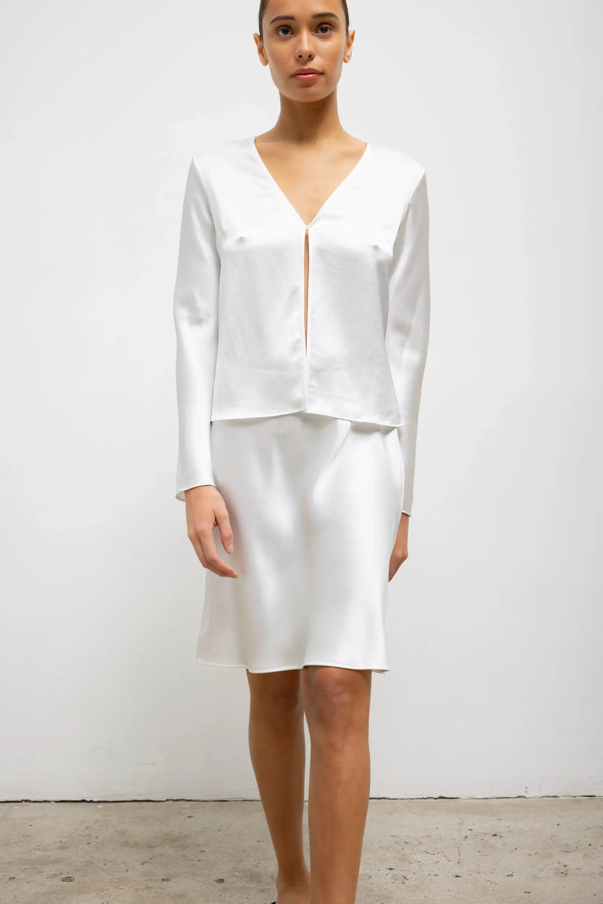 Barb Slip Skirt - Optic White - Image 4