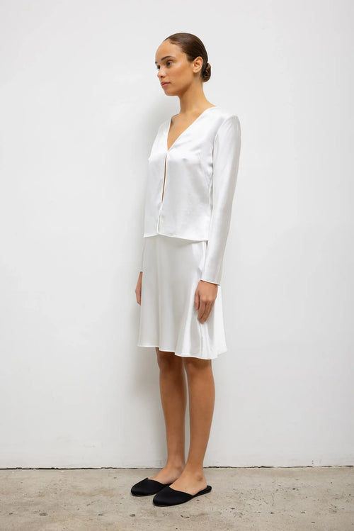 Barb Slip Skirt - Optic White - Image 5
