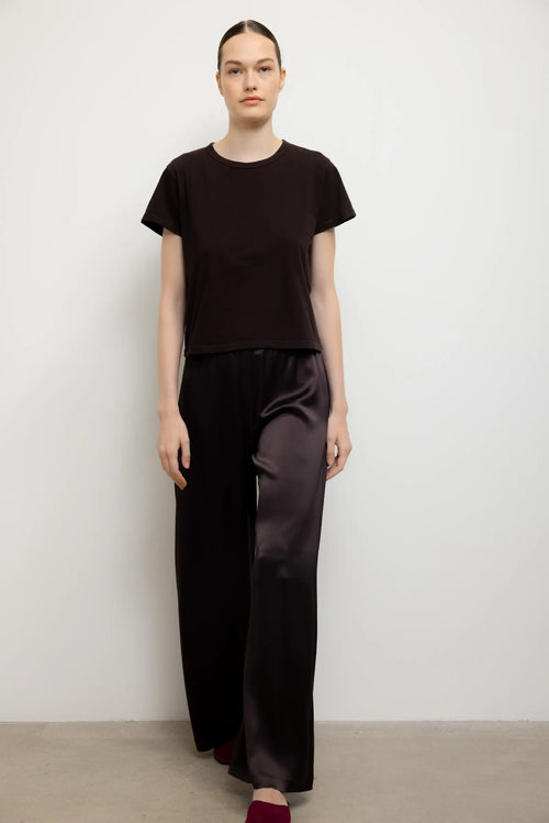 Barb Wide Leg Pant - Chocolate - Image 3