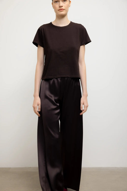 Barb Wide Leg Pant - Chocolate - Image 4