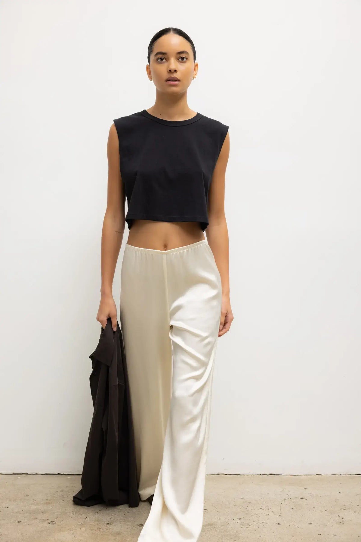 Barb Wide Leg Pant - Creme - Image 4