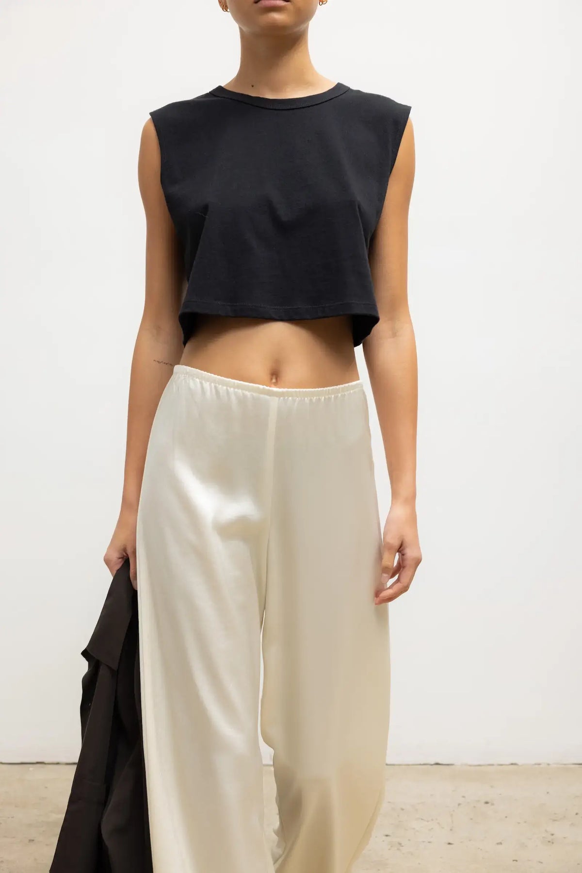 Barb Wide Leg Pant - Creme - Image 5