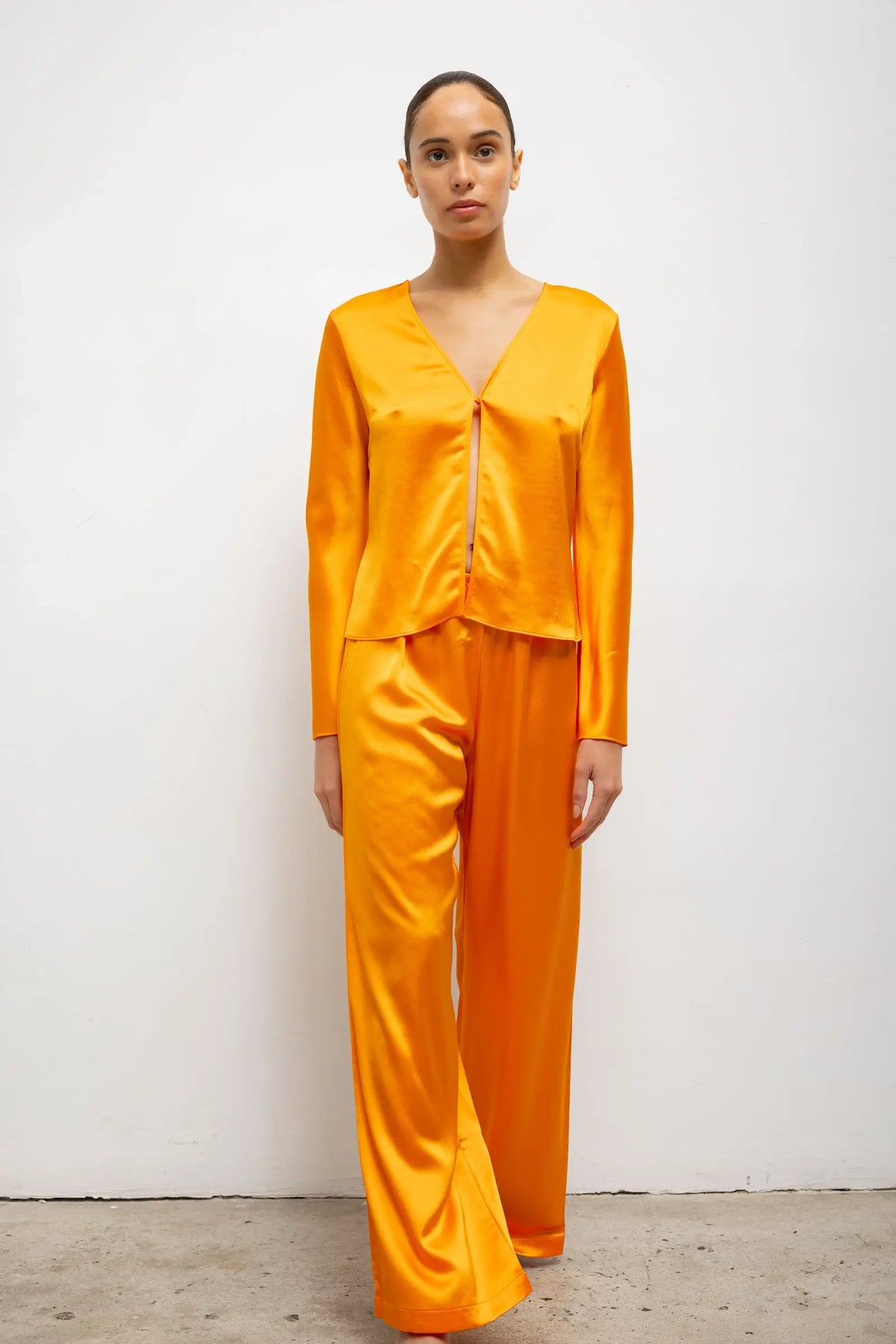 Barb Wide Leg Pant - Mandarine - Image 3