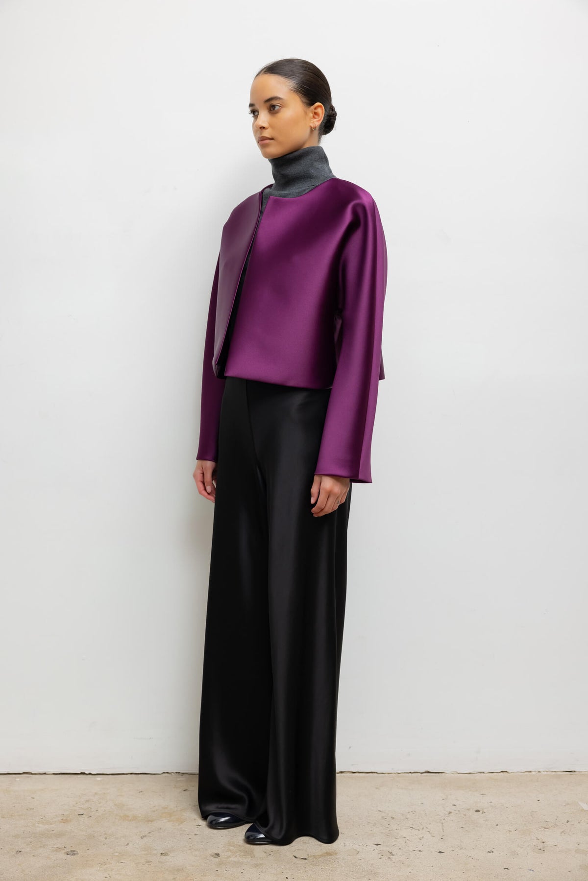 Bobbi Crop Jacket - Aubergine - Image 6