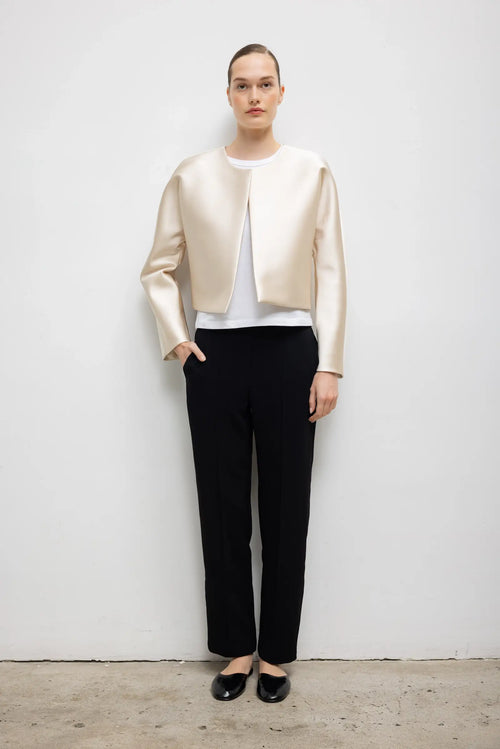 Pre-Order: Bobbi Crop Jacket - Champagne - Image 3