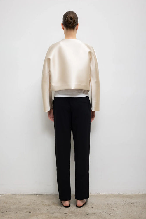 Pre-Order: Bobbi Crop Jacket - Champagne - Image 7