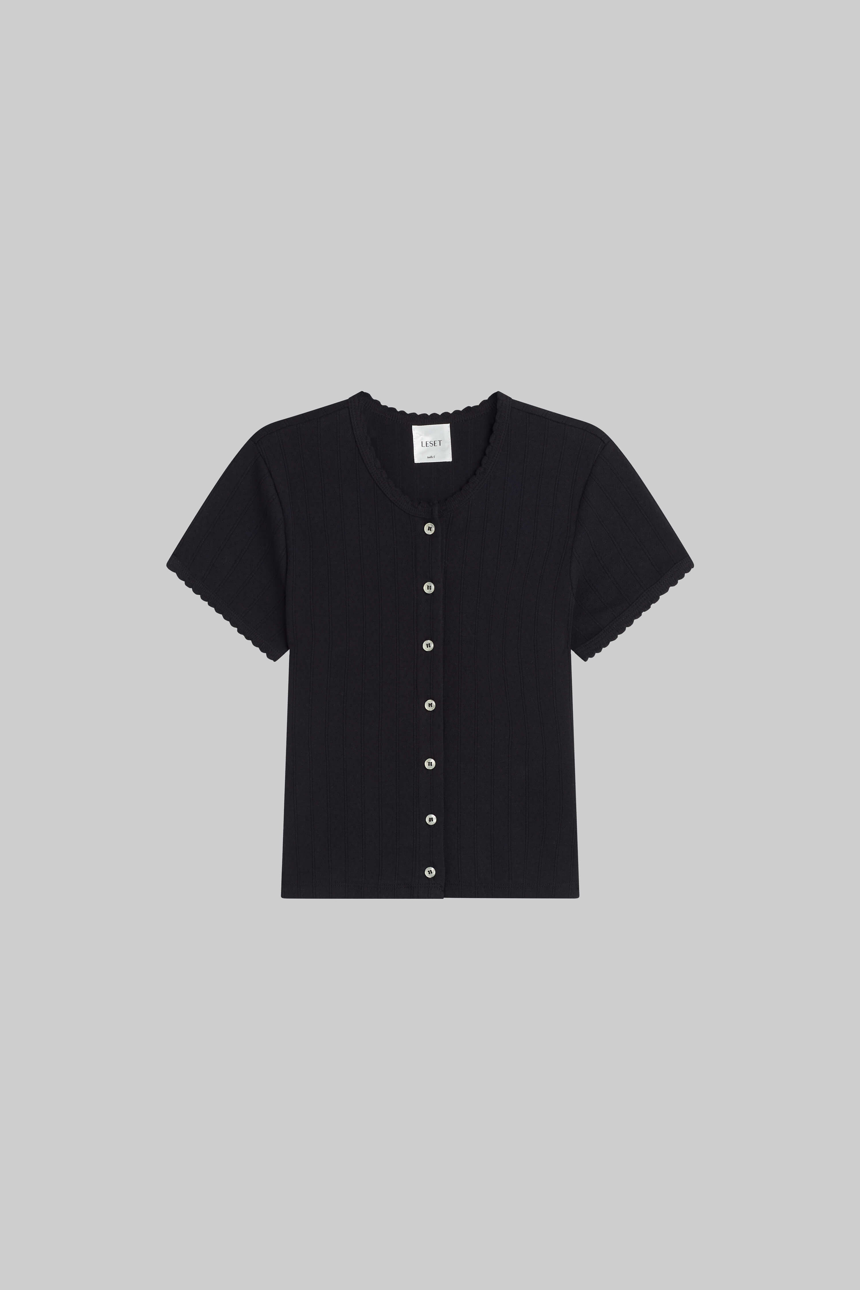 Pointelle Short Sleeve Cardigan