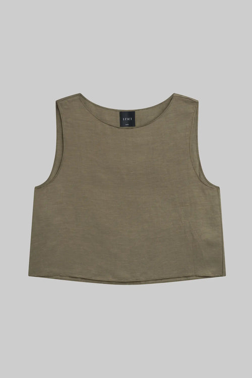 Daniel Crop Sleeveless Crew - Cypress - Image 2