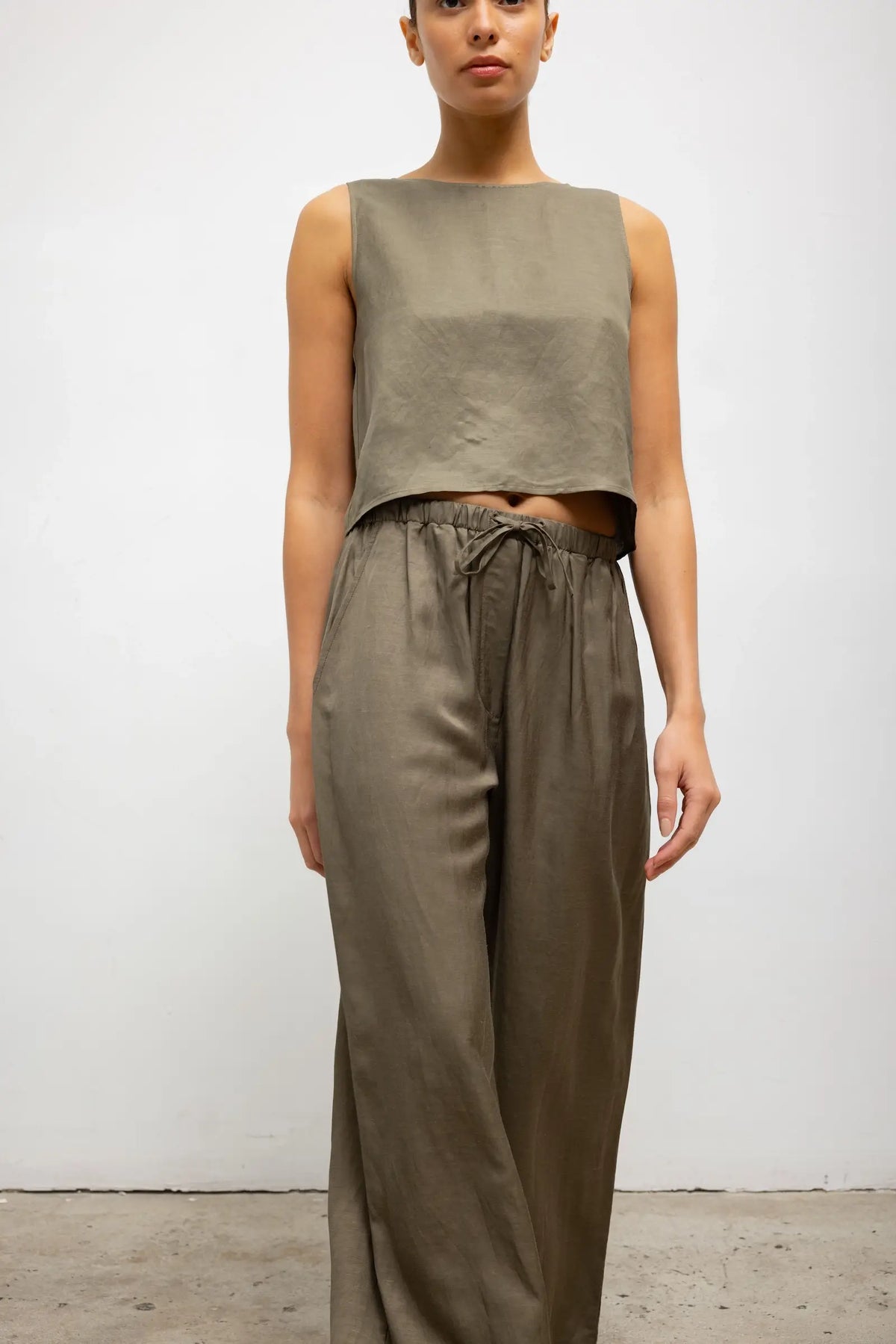 Daniel Crop Sleeveless Crew - Cypress - Image 5
