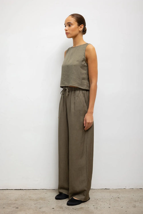 Daniel Crop Sleeveless Crew - Cypress - Image 6