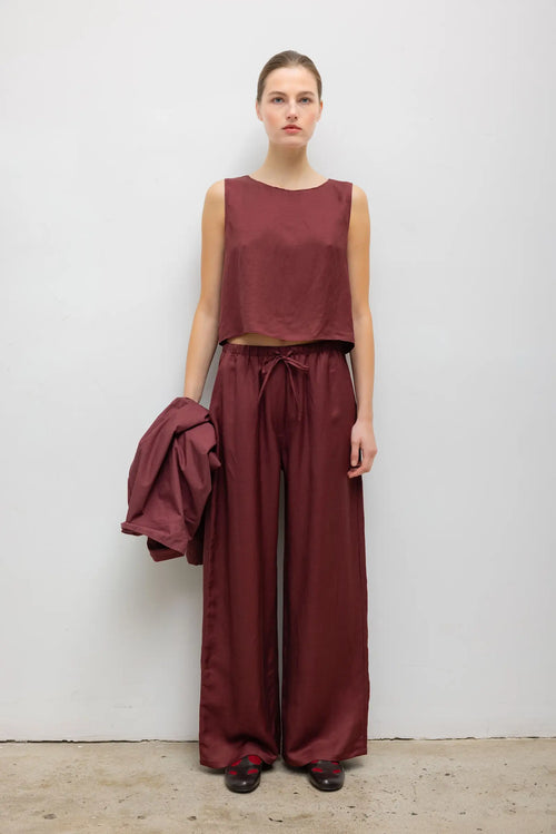 Daniel Crop Sleeveless Crew - Pinot - Image 3