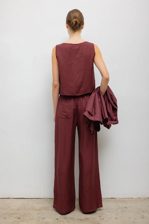 Daniel Crop Sleeveless Crew - Pinot - Image 6