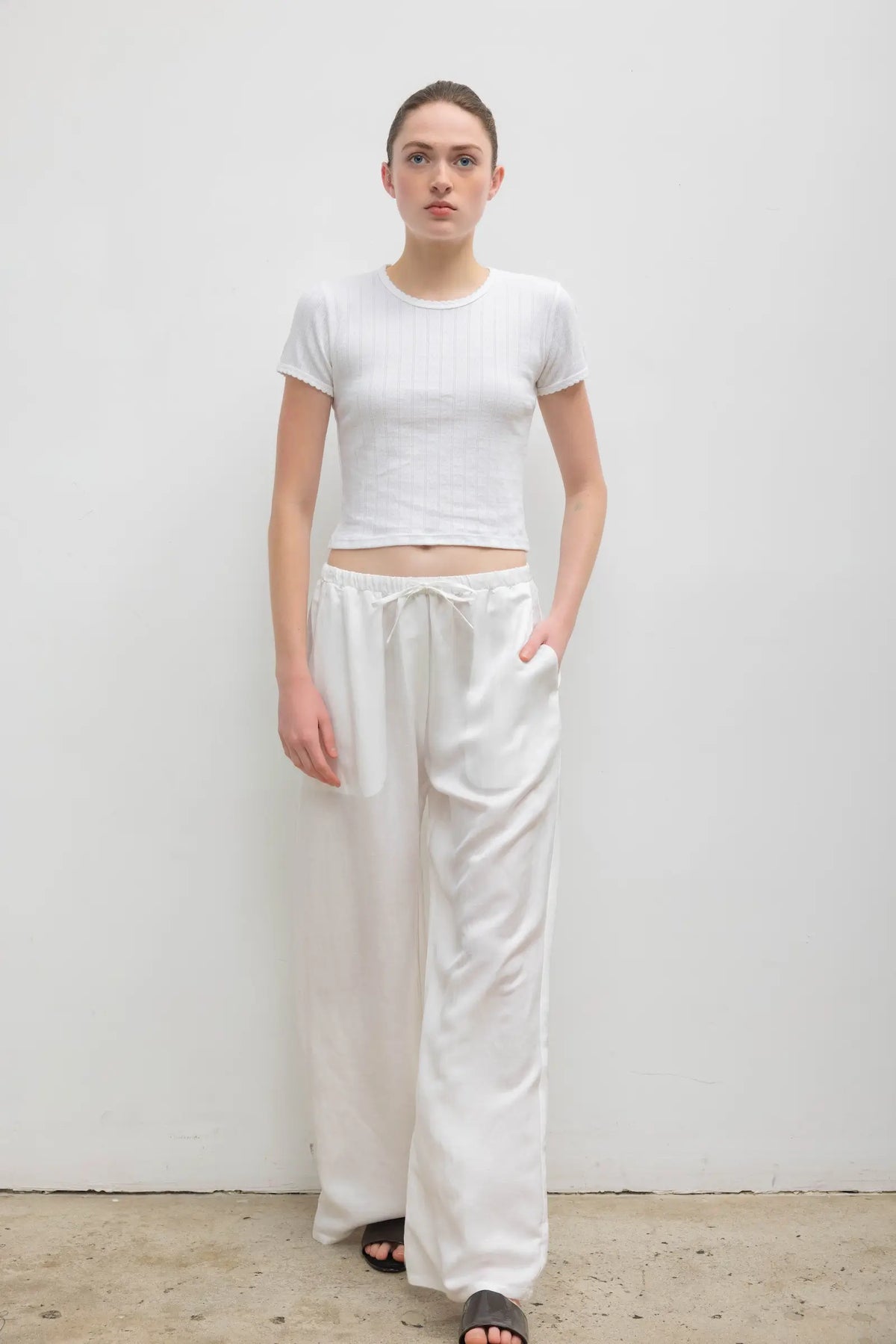 Daniel Drawstring Pocket Pant - Parchment - Image 4