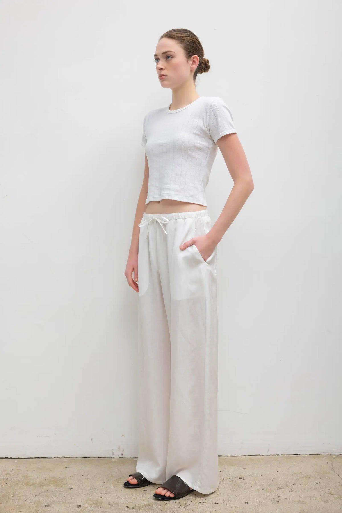 Daniel Drawstring Pocket Pant - Parchment - Image 5