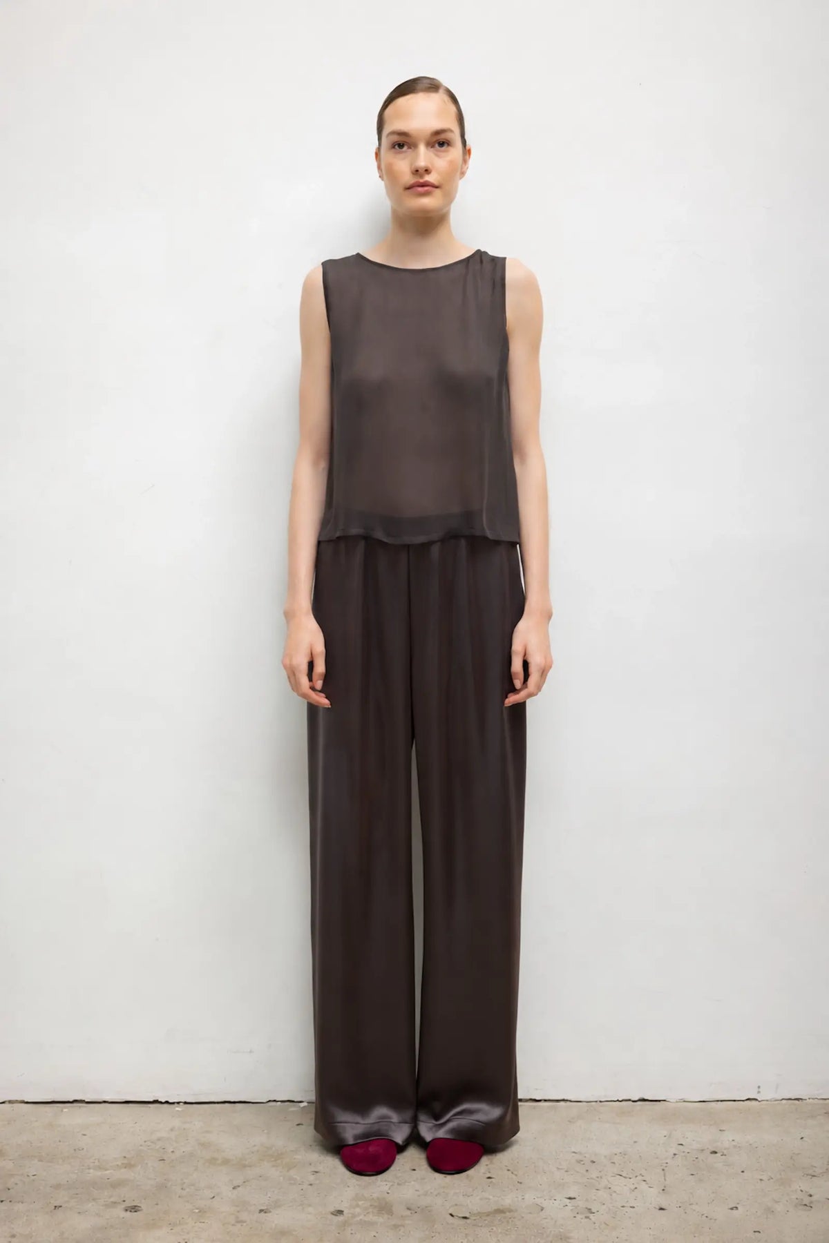 Pre-Order: Farrah Sleeveless Top - Slate - Image 3