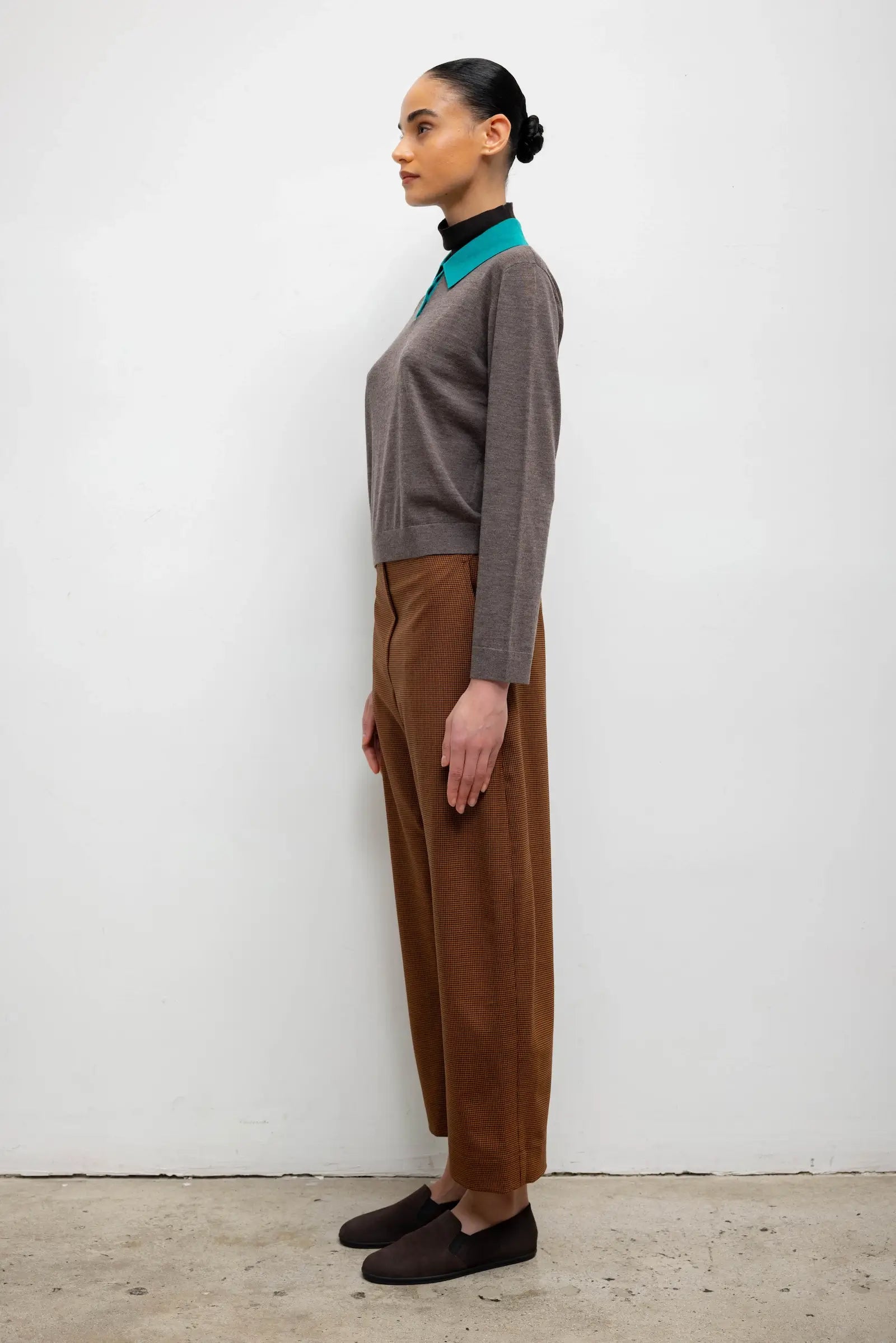 James Polo Turtleneck - Chocolate Melange Colorblock - Image 6
