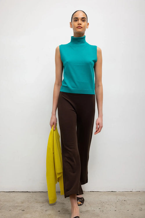 James Sleeveless Turtleneck - Aegean - Image 4