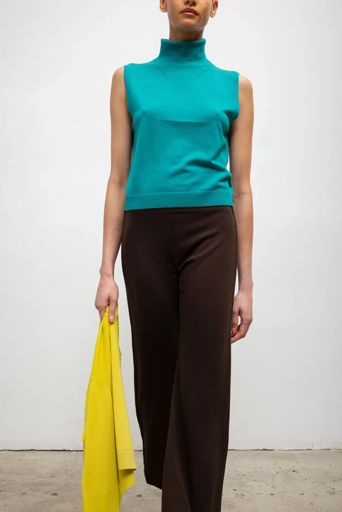 James Sleeveless Turtleneck - Aegean - Image 5