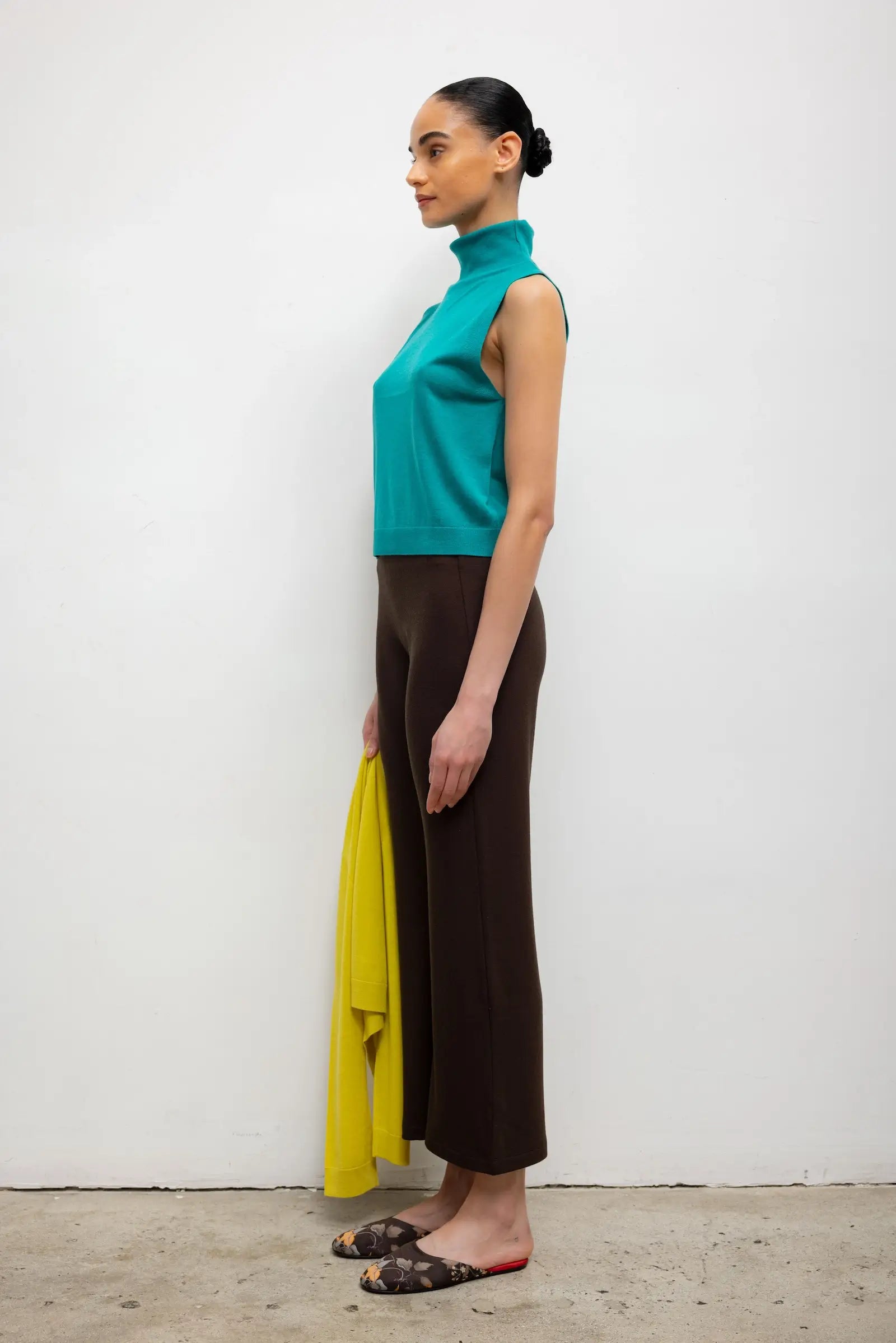 James Sleeveless Turtleneck - Aegean - Image 6