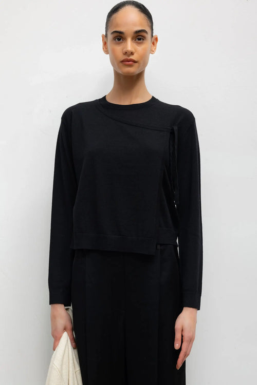 James Tie Crewneck - Black - Image 1