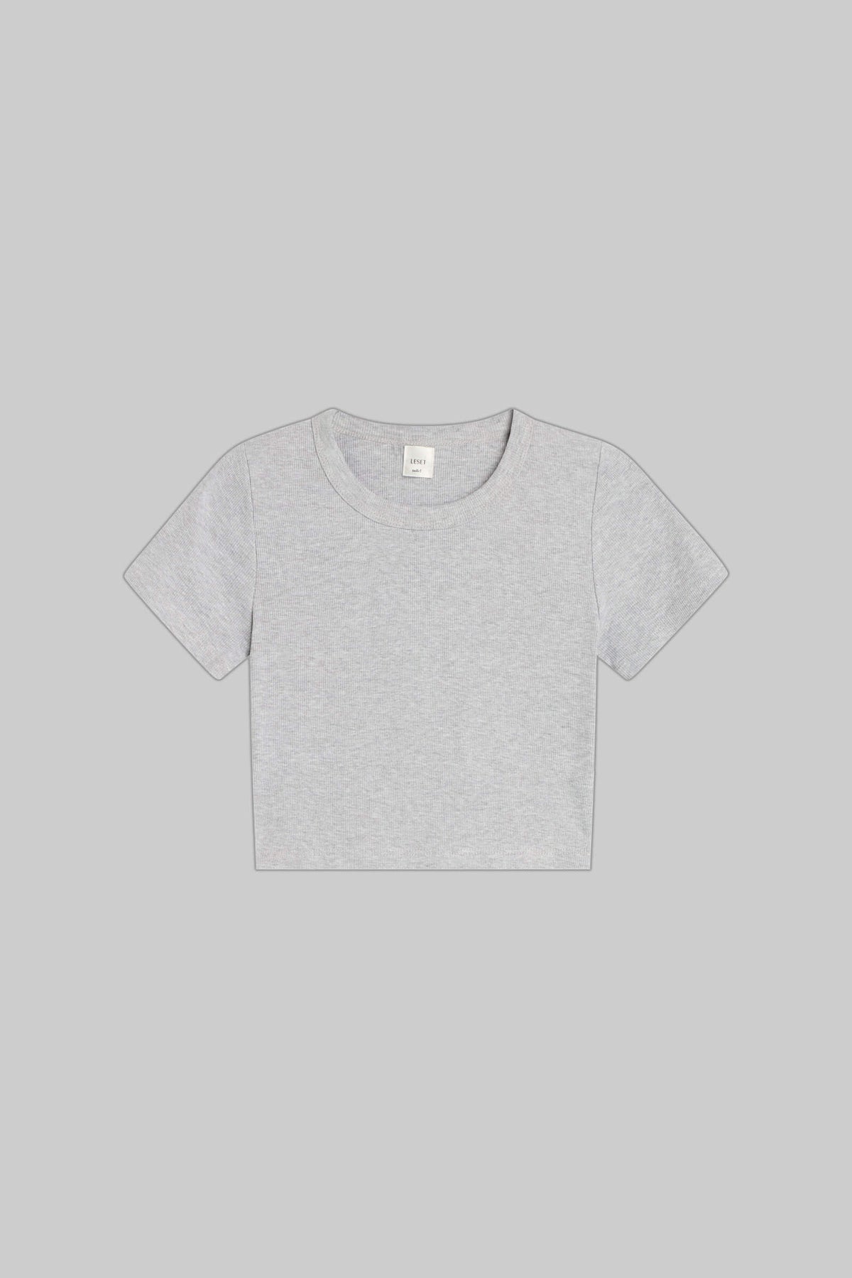 Kelly Crop Slim Fit Tee - Heather Grey - Image 2