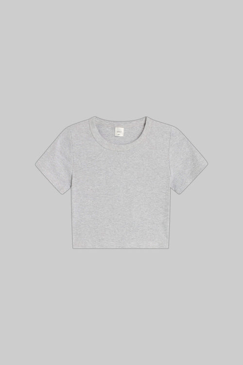Kelly Crop Slim Fit Tee - Heather Grey - Image 2
