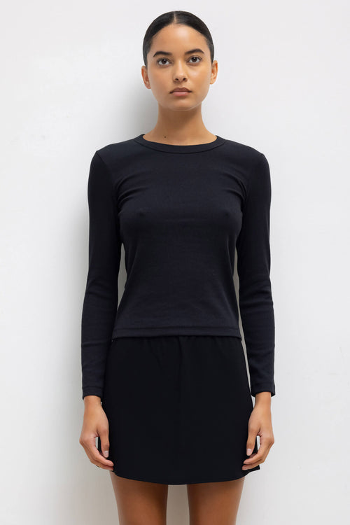 Kelly Slim Fit Long Sleeve - Black - Image 1