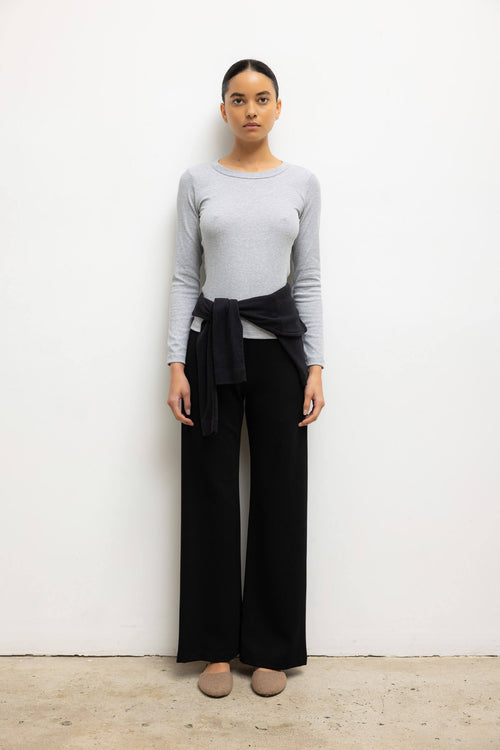 Kelly Slim Fit Long Sleeve - Heather Grey - Image 3