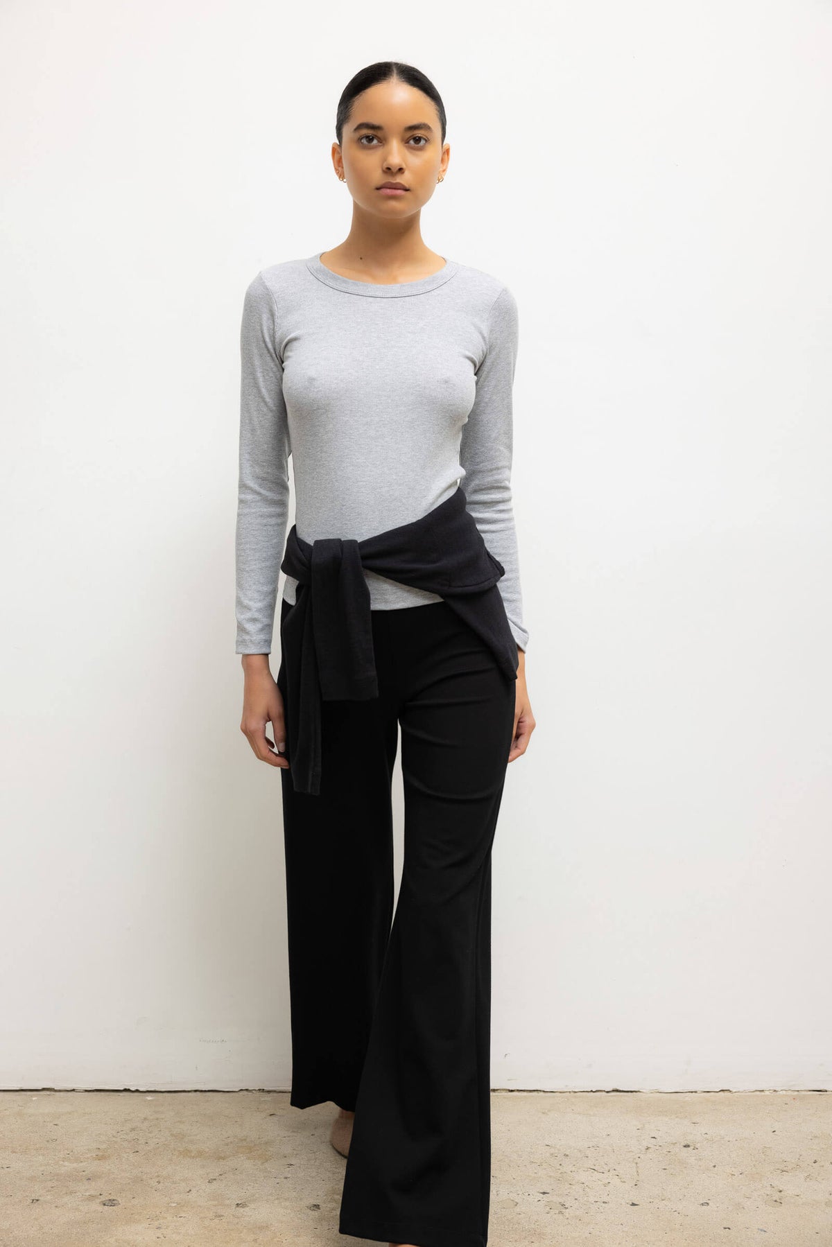 Kelly Slim Fit Long Sleeve - Heather Grey - Image 4