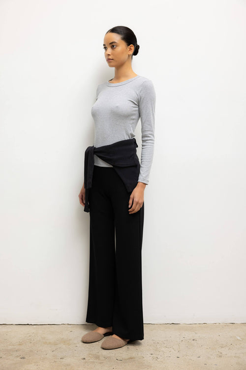 Kelly Slim Fit Long Sleeve - Heather Grey - Image 5