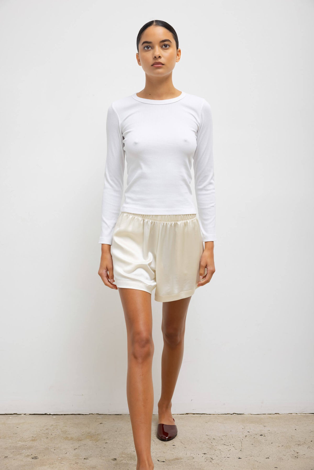 Kelly Slim Fit Long Sleeve - White - Image 3