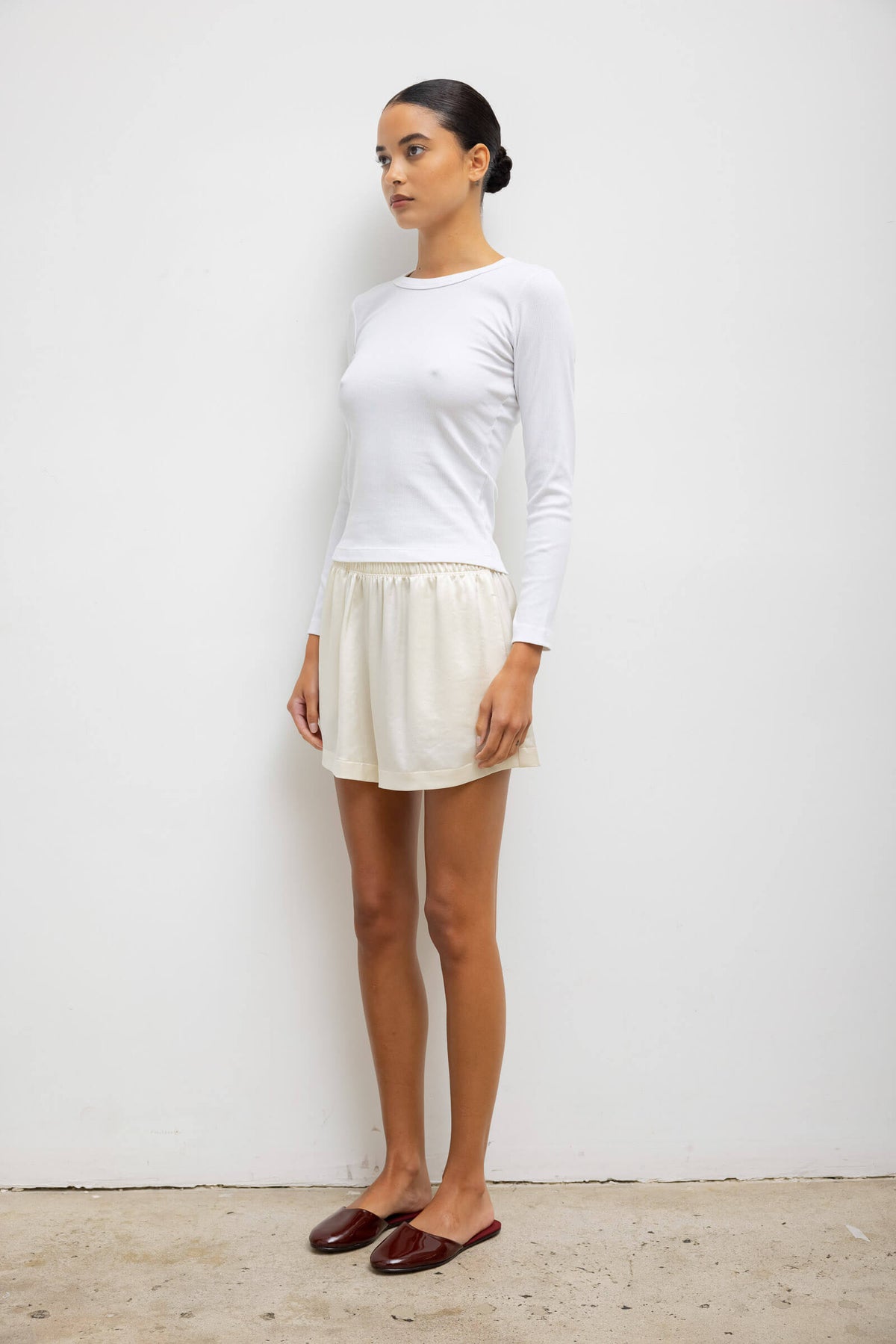Kelly Slim Fit Long Sleeve - White - Image 5