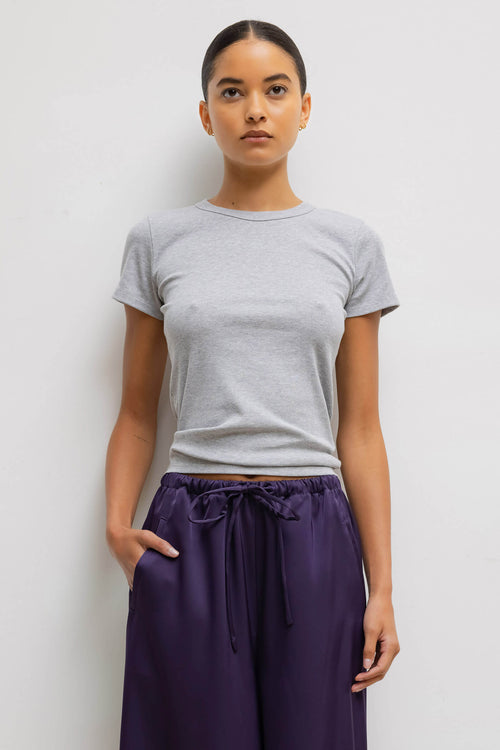 Kelly Slim Fit Tee - Heather Grey - Image 1
