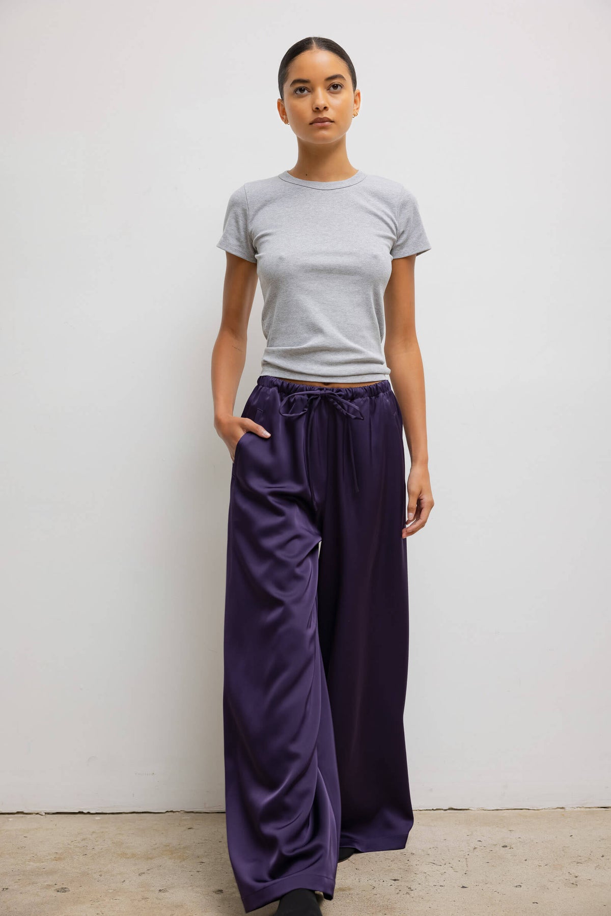 Kelly Slim Fit Tee - Heather Grey - Image 4