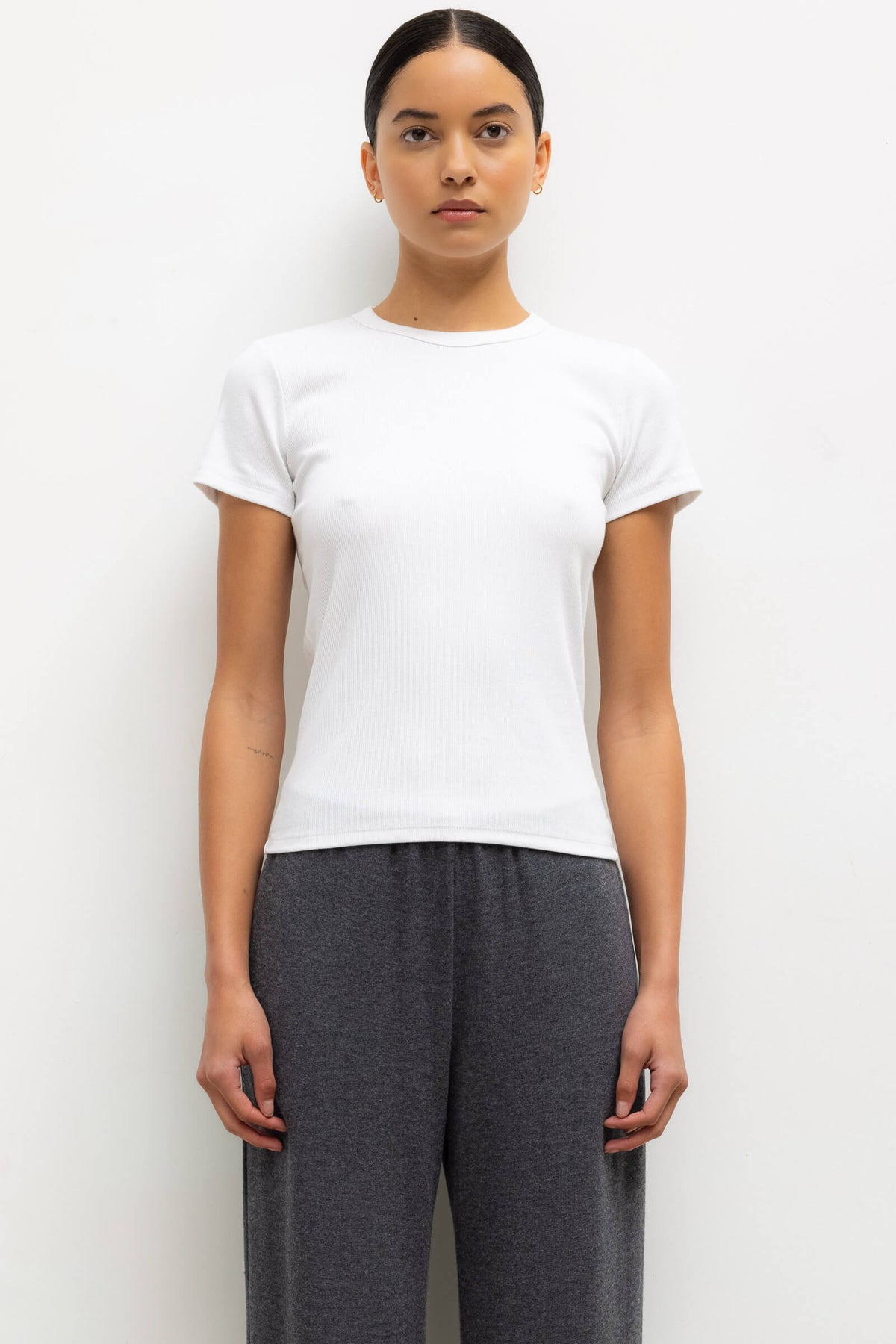 Kelly Slim Fit Tee - White - Image 1