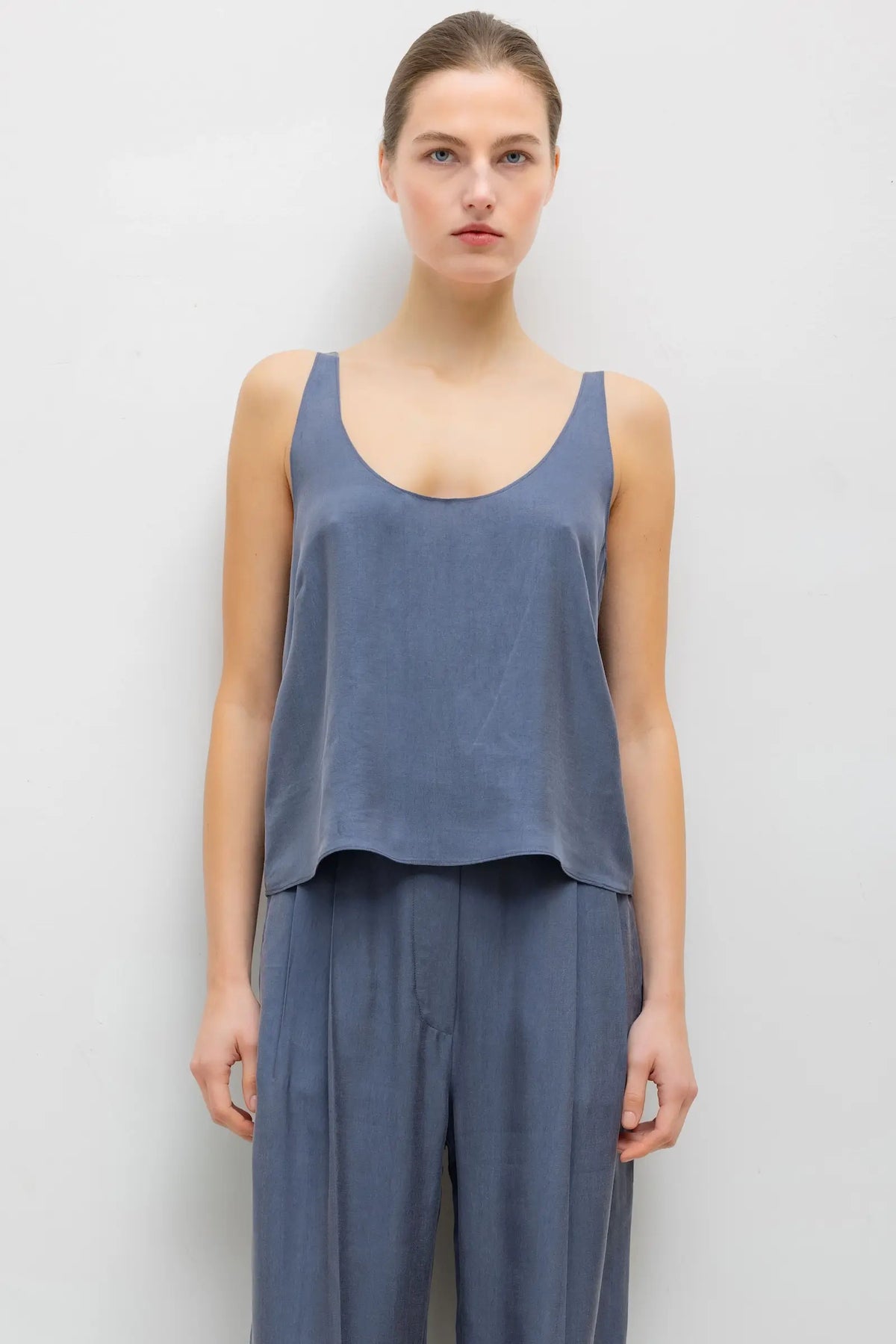 Kim Scoop Tank - Denim - Image 1